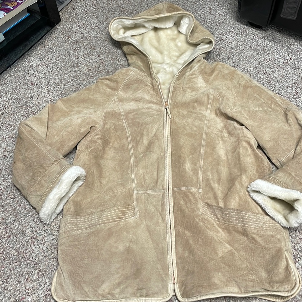 Men's Tan Hooded Jacket